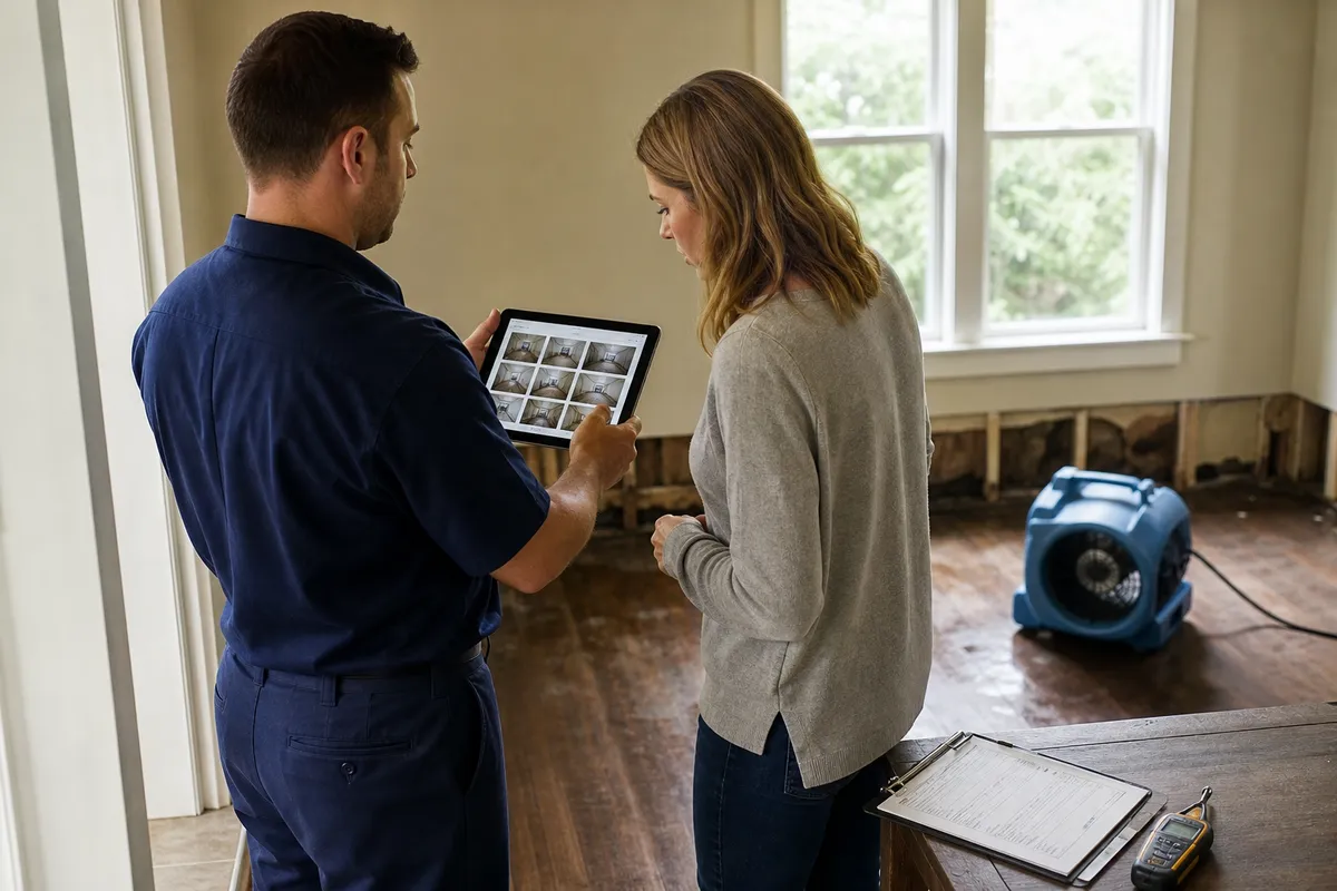 Insurance claim documentation for Jersey City property restoration